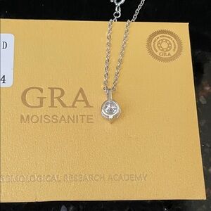 Moissanite Silver Necklace